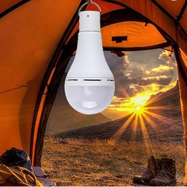 BOMBILLO SOLAR RECARGABLE CON LUZ