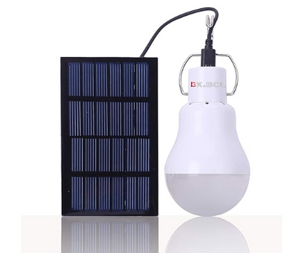BOMBILLO SOLAR RECARGABLE CON LUZ